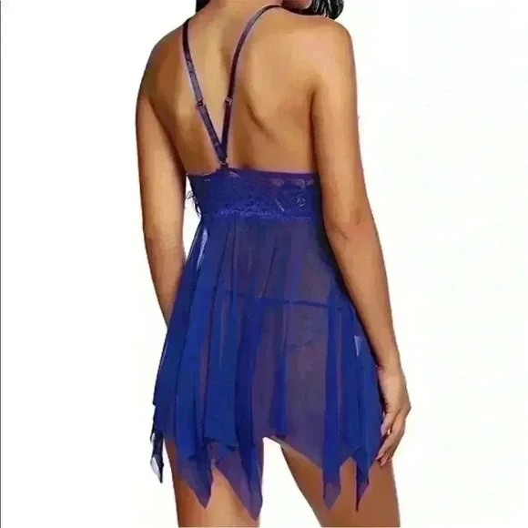 NWT Blue Lingerie with panty - Picture 2 of 3